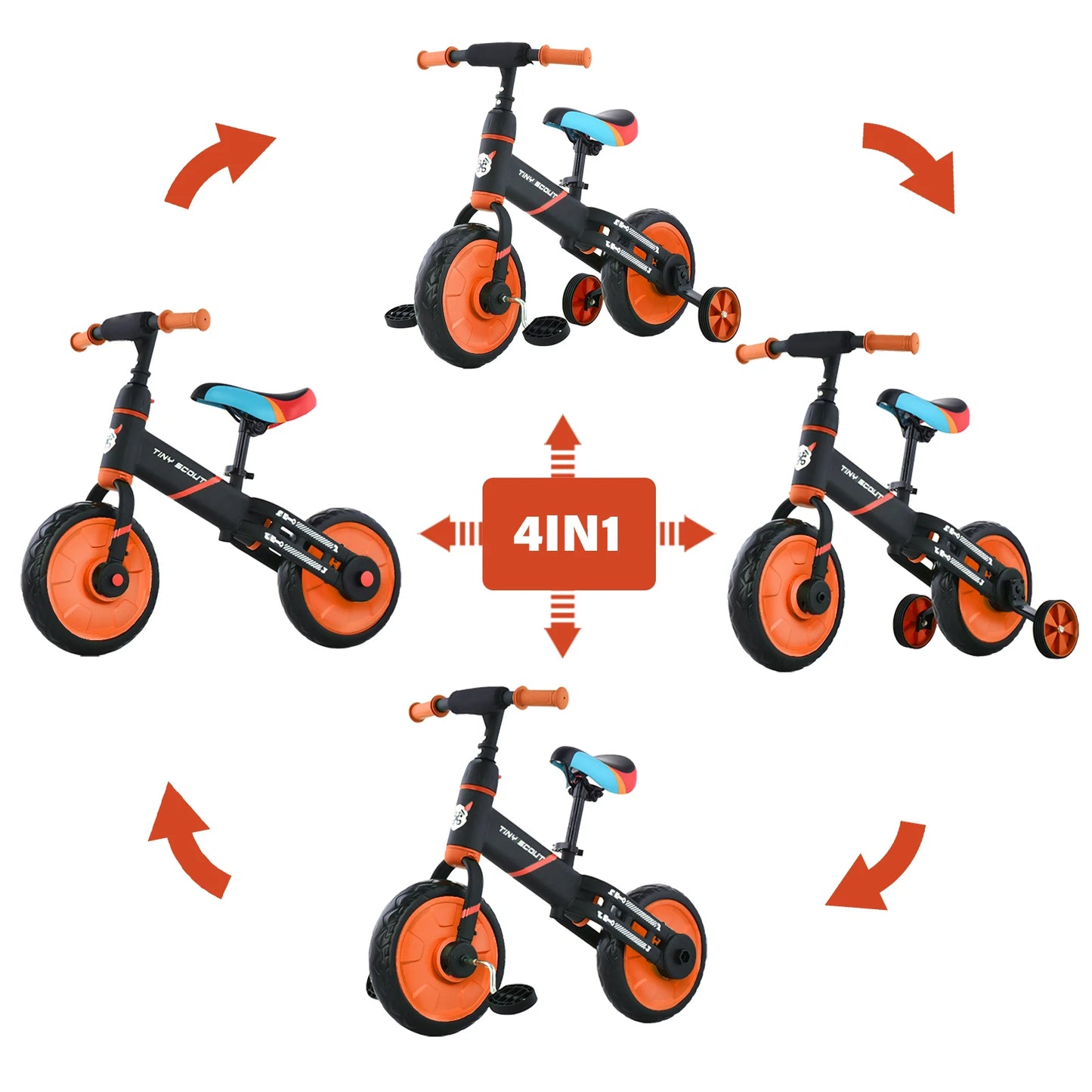 4-in-1 bike (Suitable for ages 3 - 5 years)