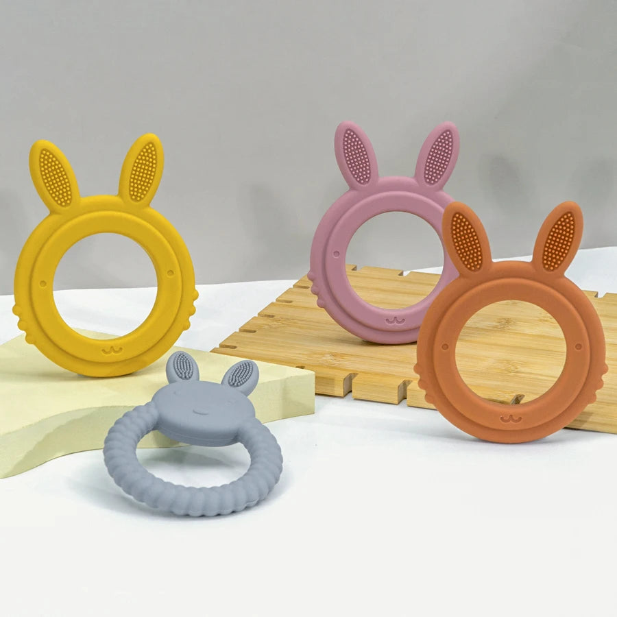 Cartoon Rabbit Ring Teether