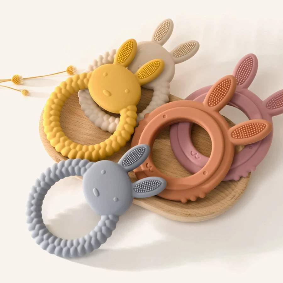 Cartoon Rabbit Ring Teether