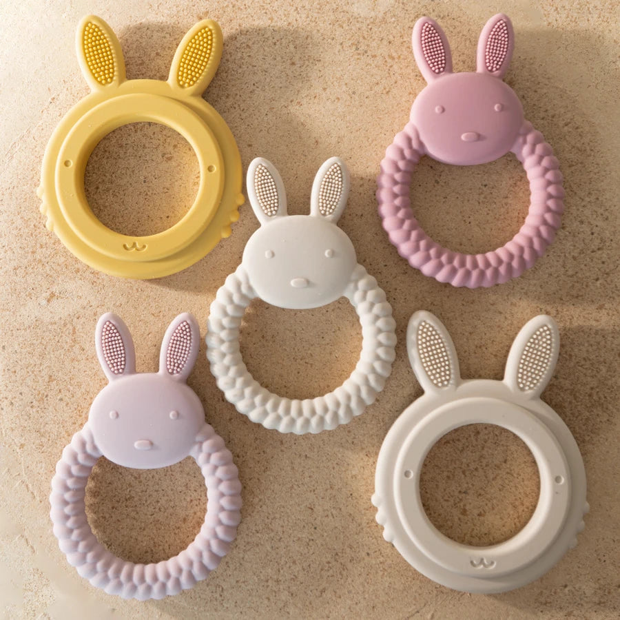 Cartoon Rabbit Ring Teether