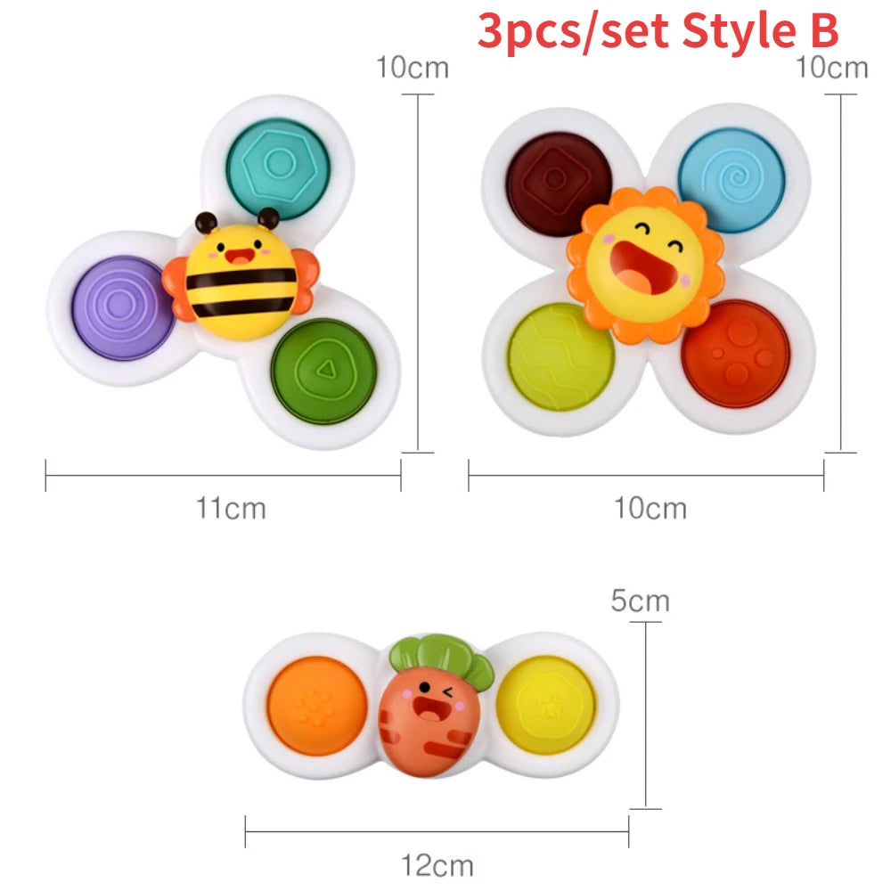 3PCS Suction Cup Spinner Toy