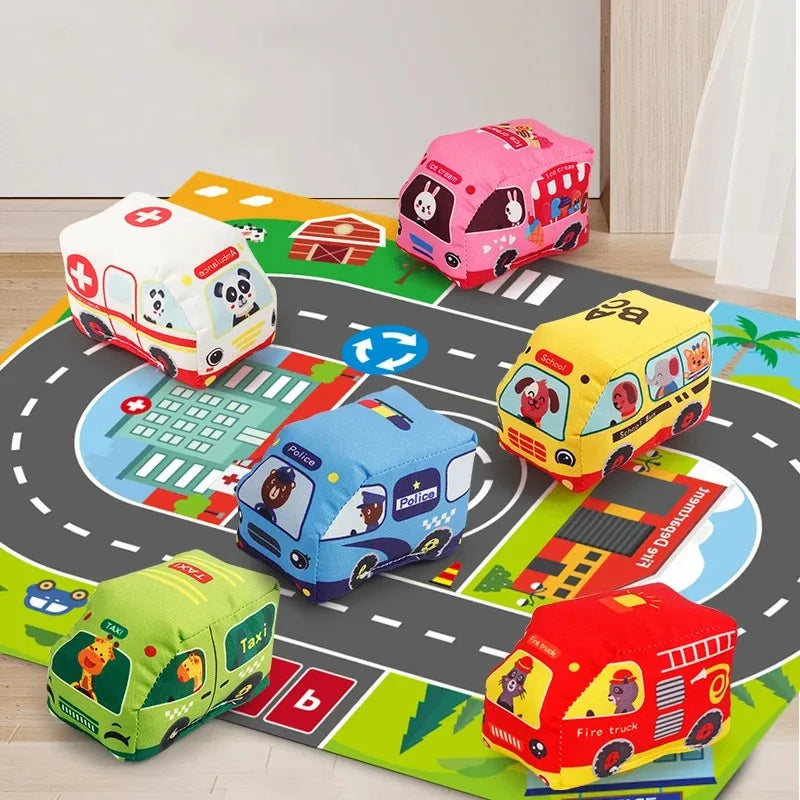 Soft Cloth Car Toy Set
