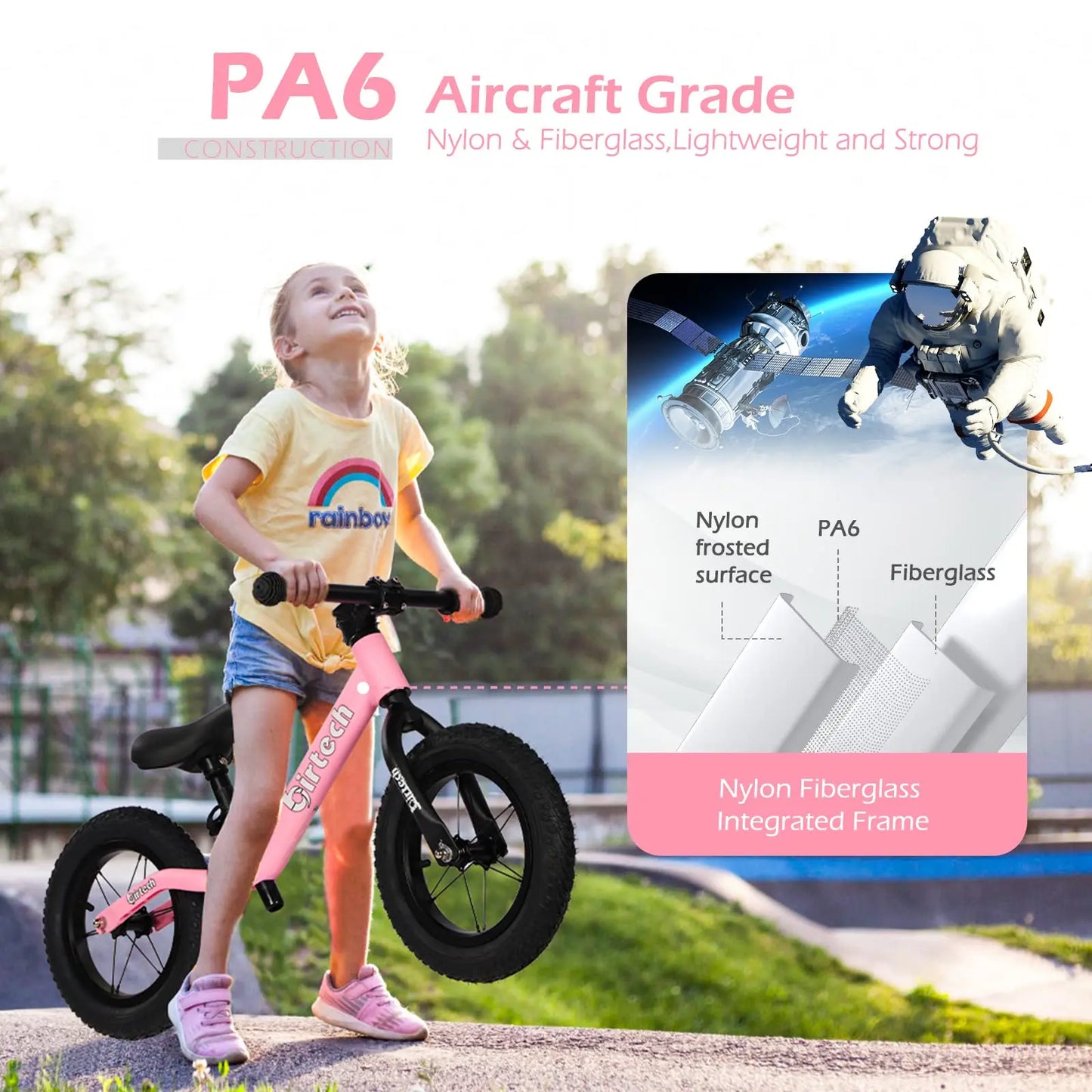 12" Balance Bike for 3-6 Year Old