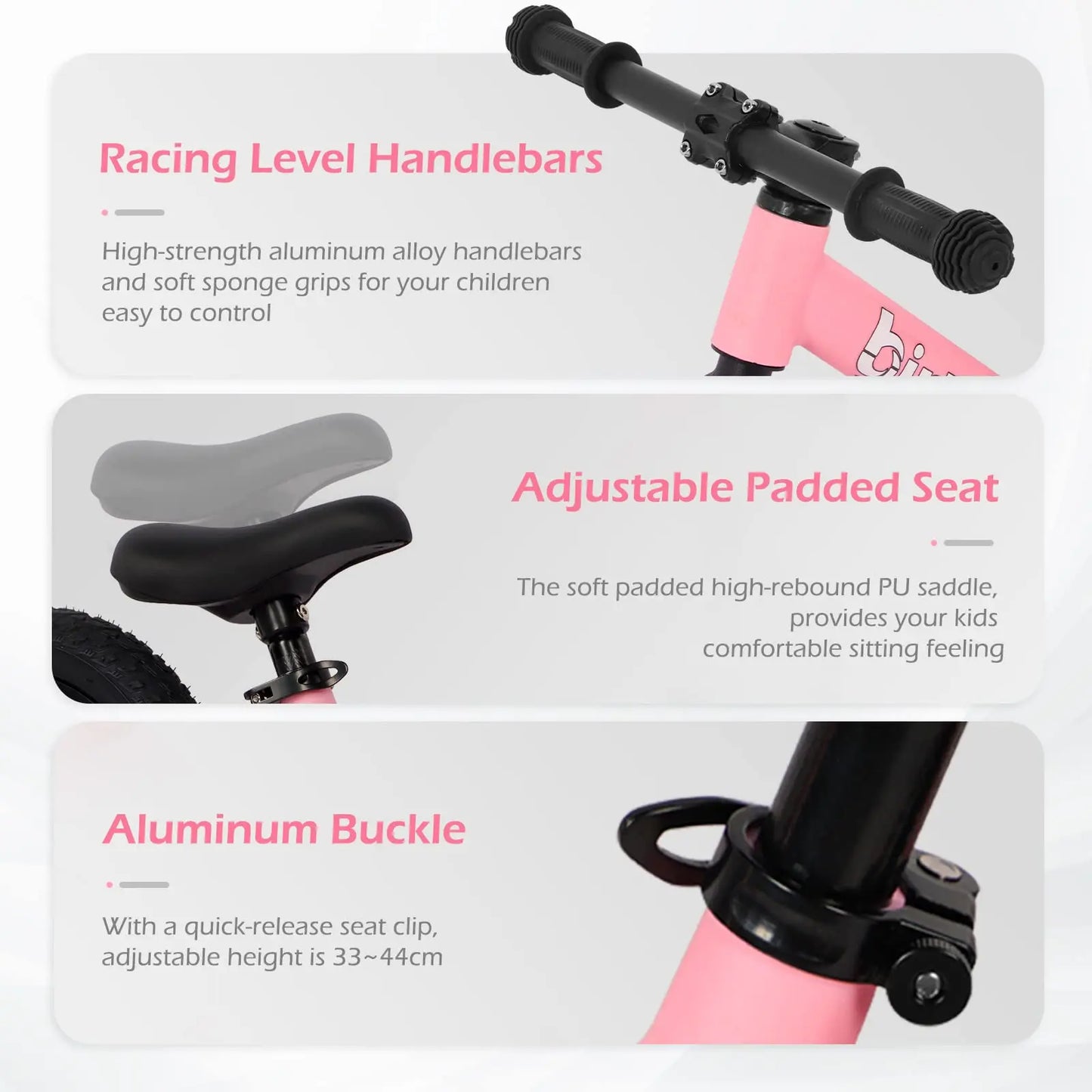 12" Balance Bike for 3-6 Year Old