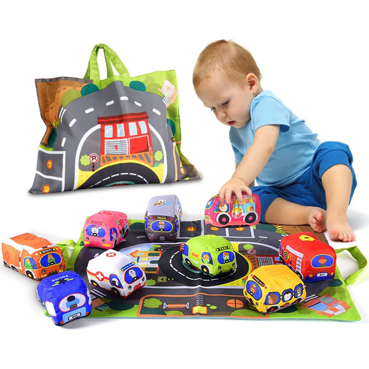 Soft Cloth Car Toy Set